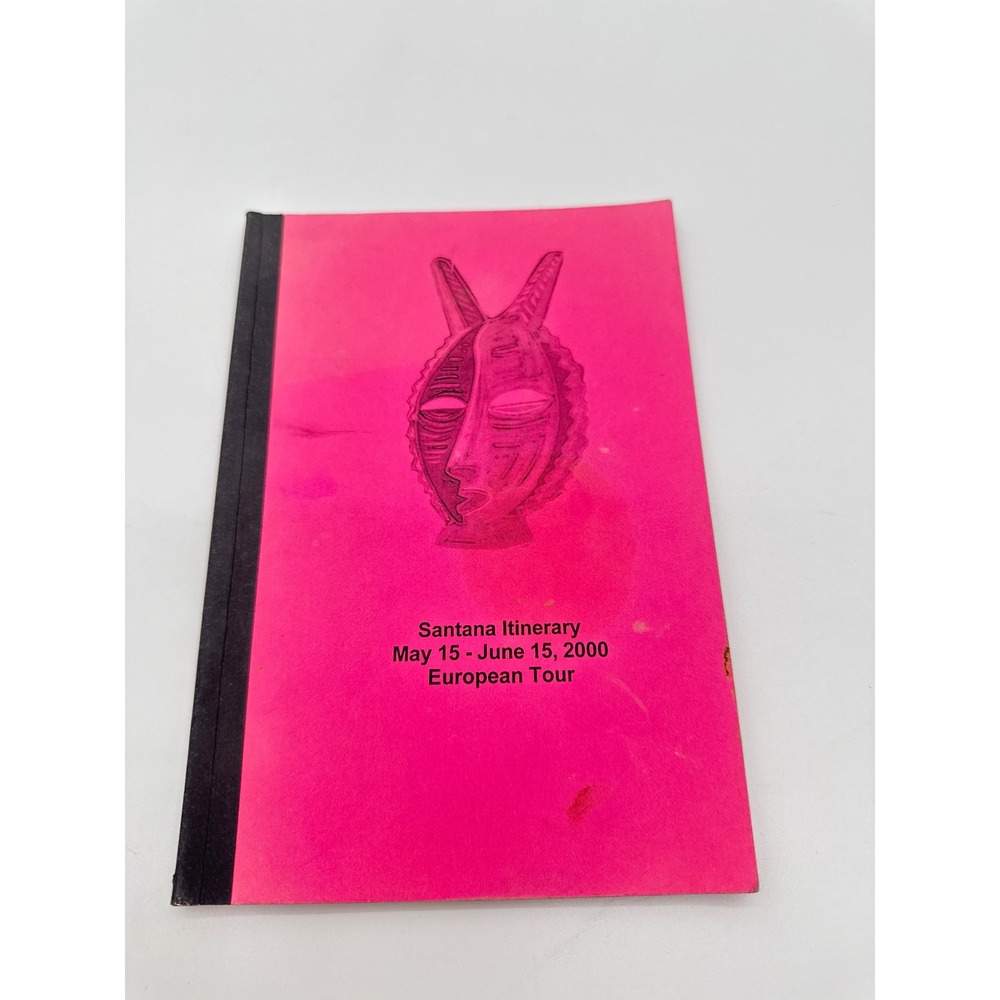 Vintage Santana 2000 European Tour Band Crew Itinerary Book Memorabilia